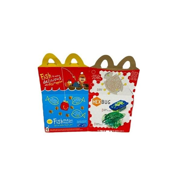 2013 McDonald's Barbie Pink Shoes and Hex Bugs Happy Meal Box - Picture 1 of 5